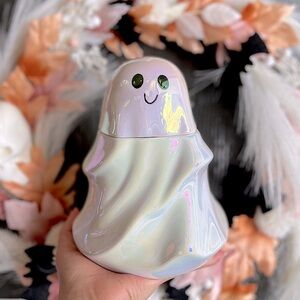 ✨NEW👻Target Bullseye Playground 2024 Iridescent Ghost Cookie Jar🍭